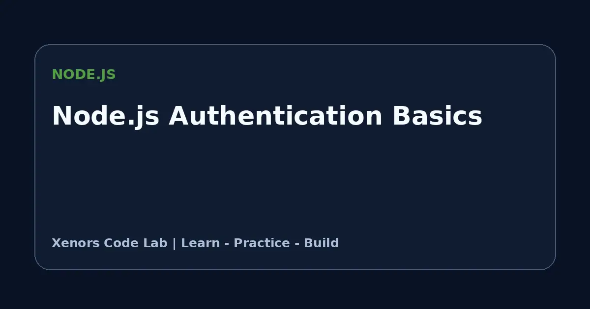 Node.js Authentication Basics tutorial illustration