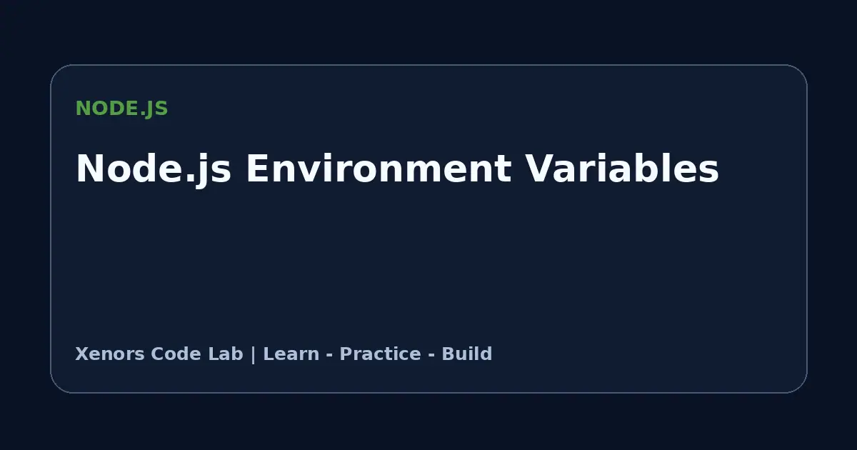 Node.js Environment Variables tutorial illustration