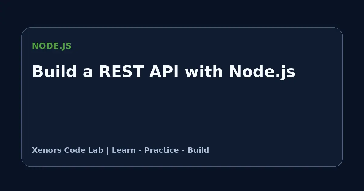 Build a REST API with Node.js tutorial illustration