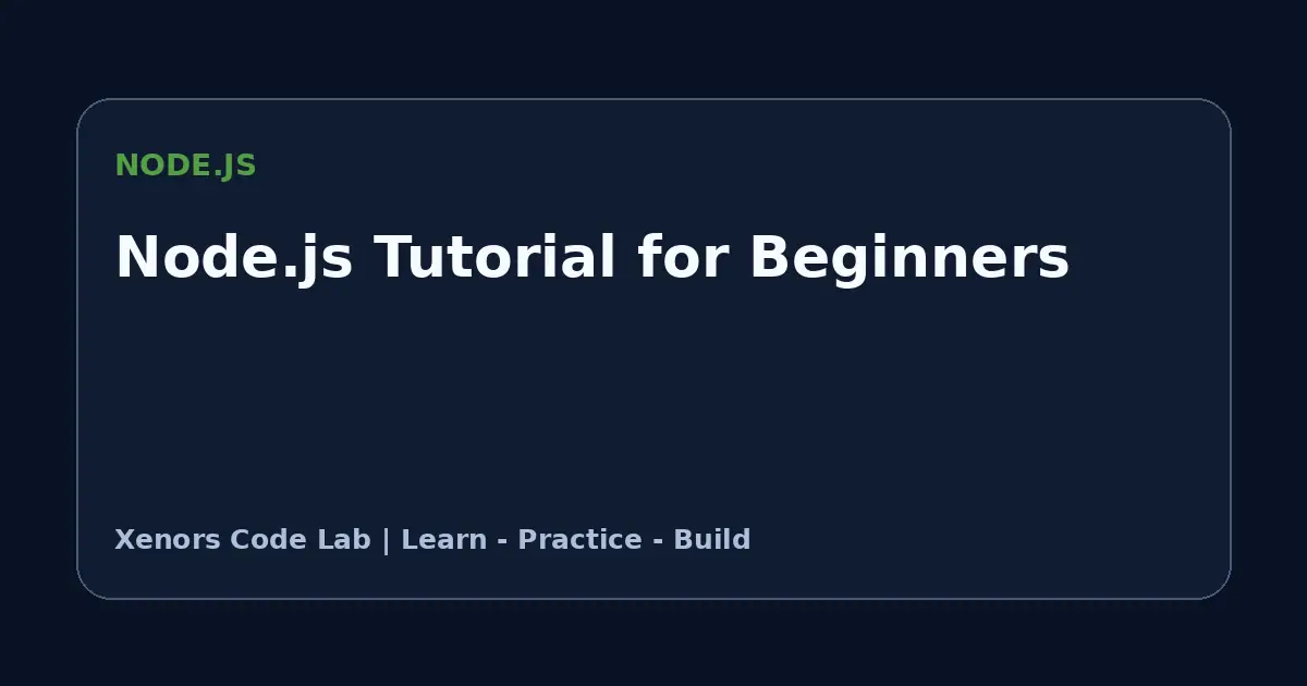 Node.js Tutorial for Beginners tutorial illustration