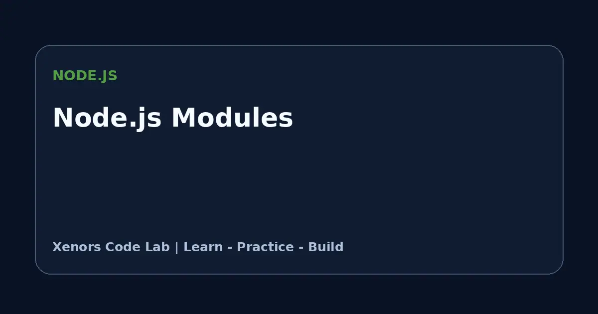 Node.js Modules tutorial illustration