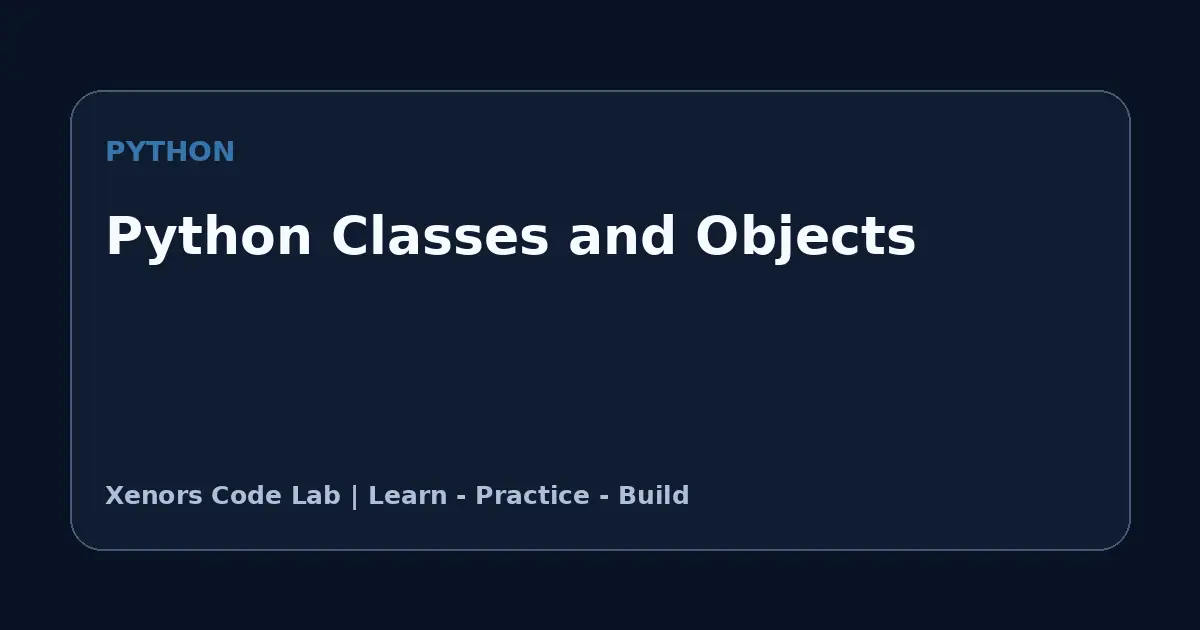 Python Classes and Objects tutorial illustration