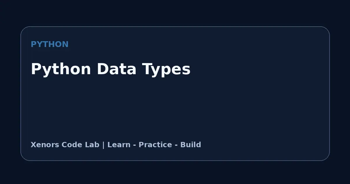 Python Data Types tutorial illustration