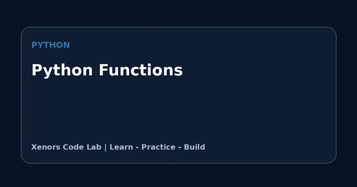 Python Functions tutorial illustration