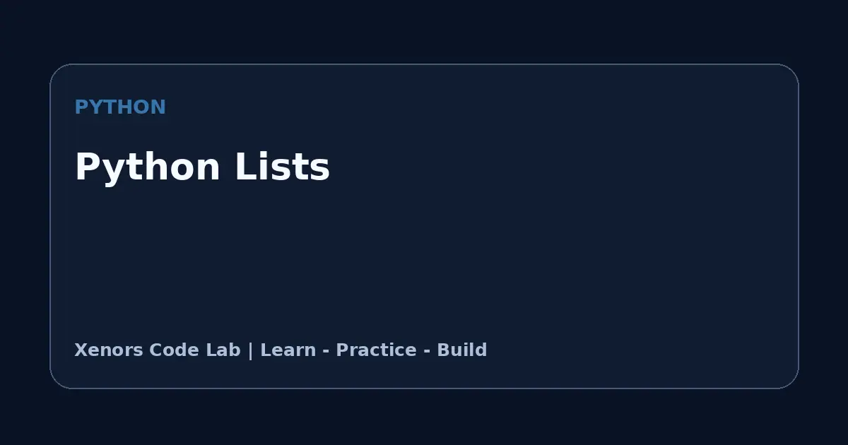 Python Lists tutorial illustration