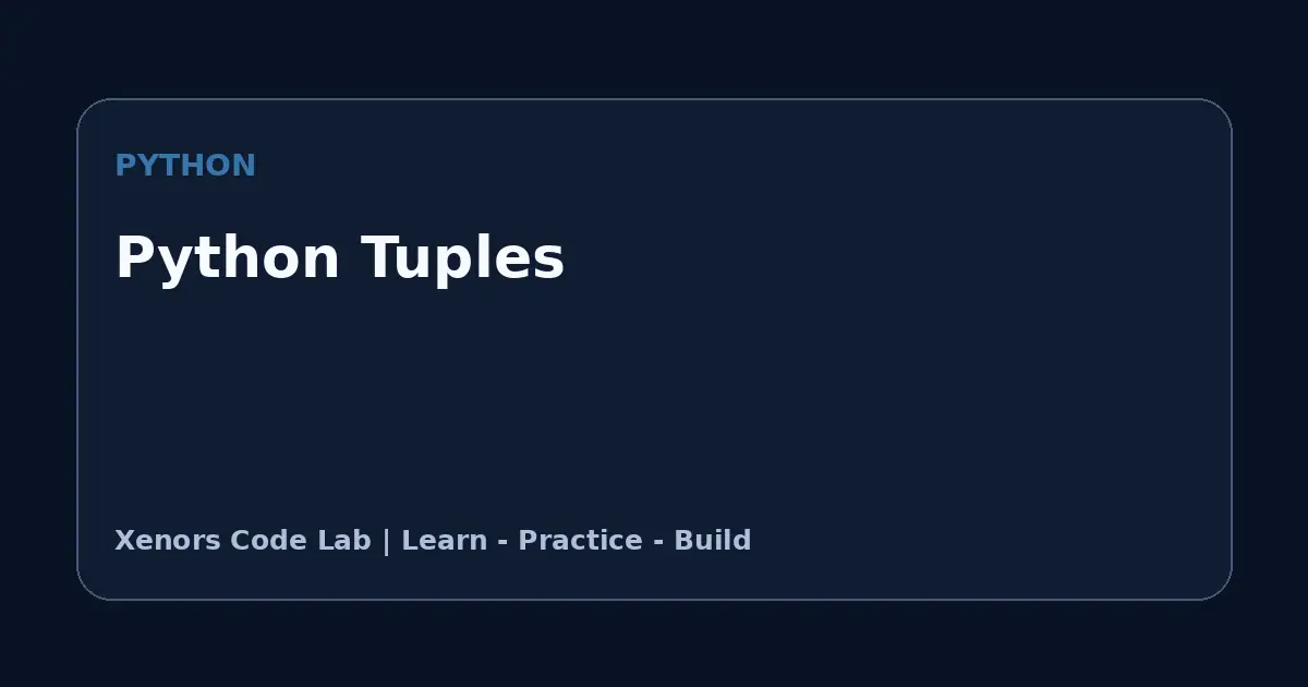 Python Tuples tutorial illustration