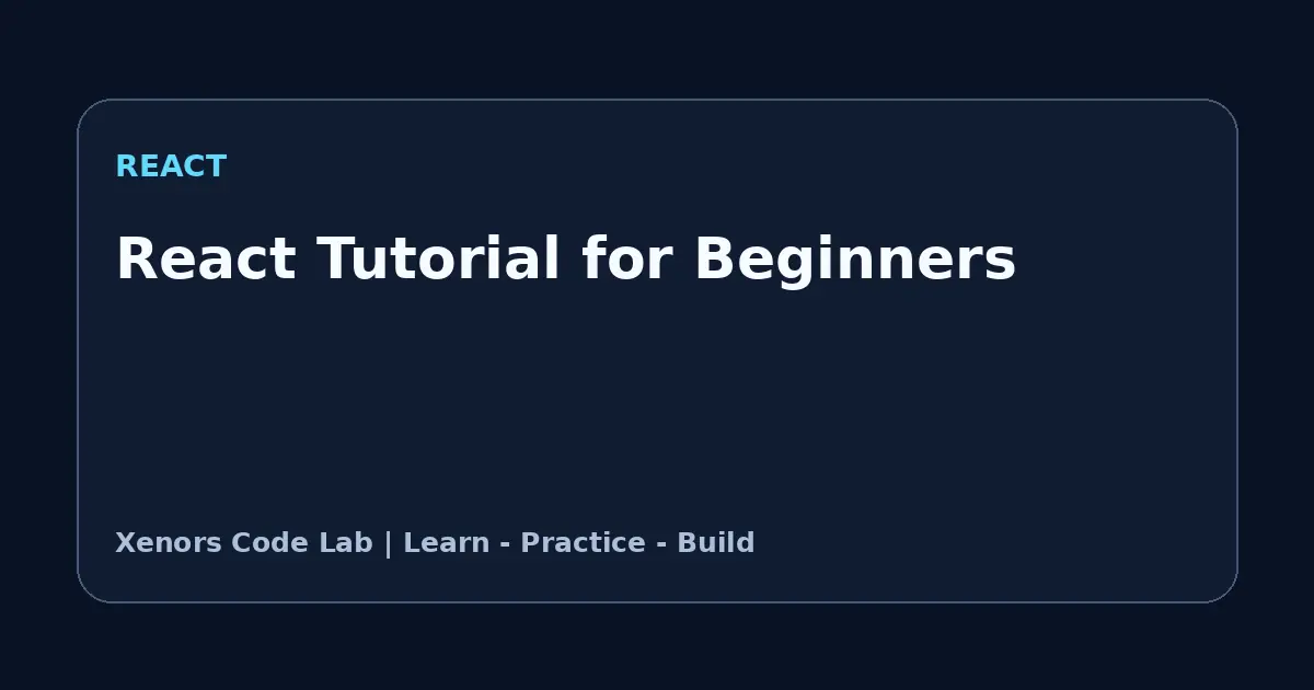 React Tutorial for Beginners tutorial illustration