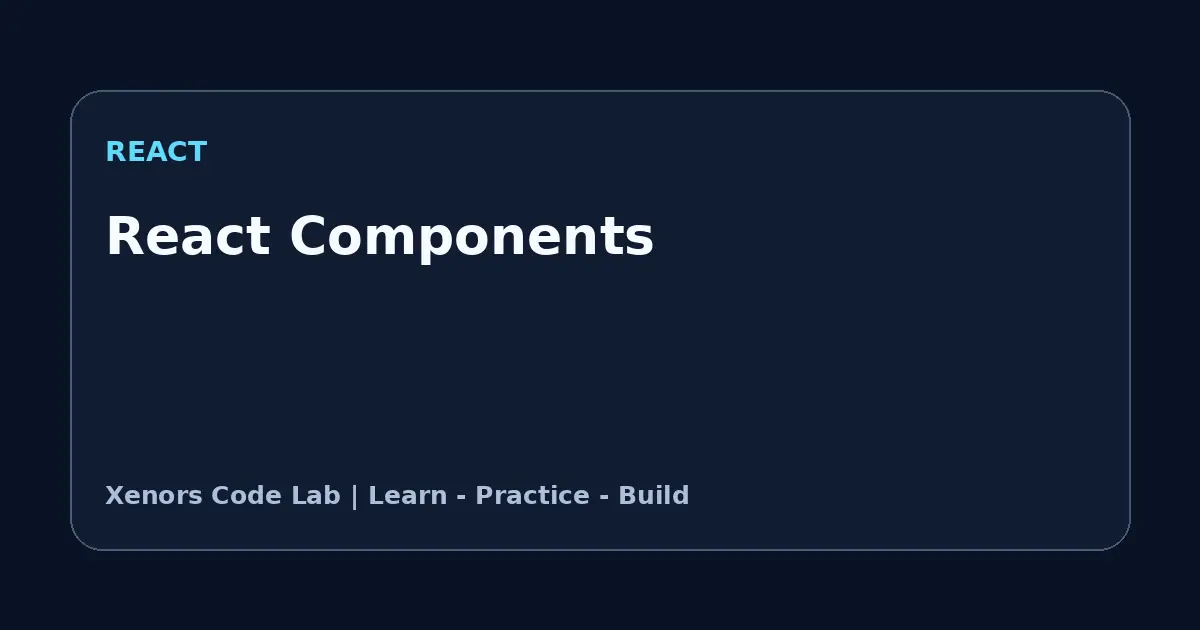 React Components tutorial illustration