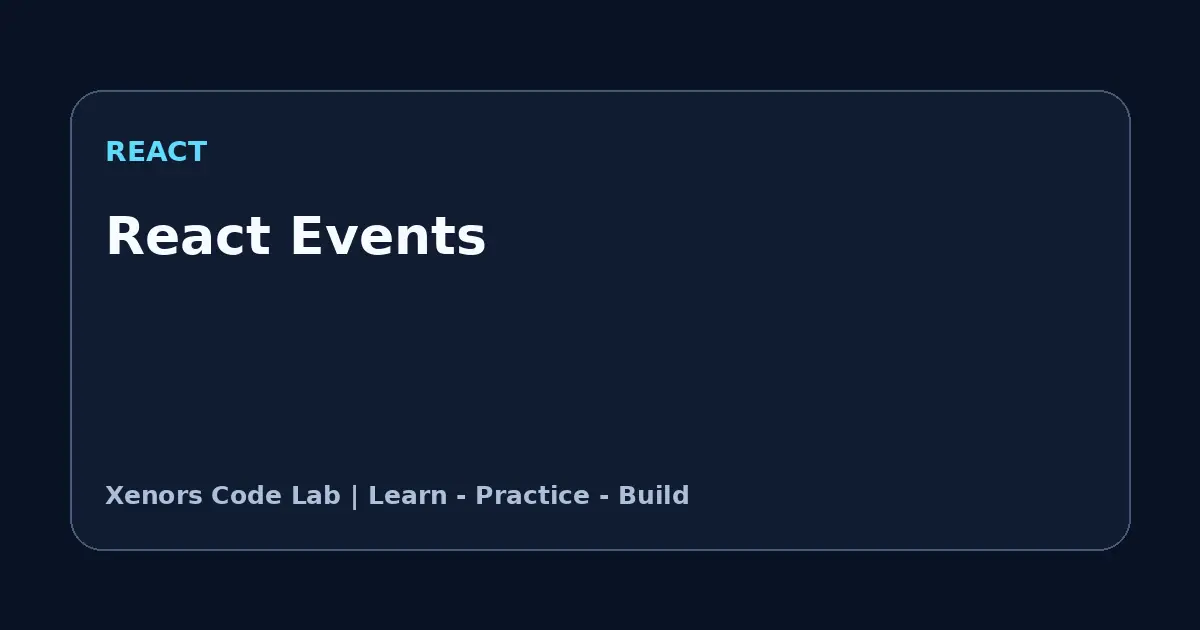 React Events tutorial illustration