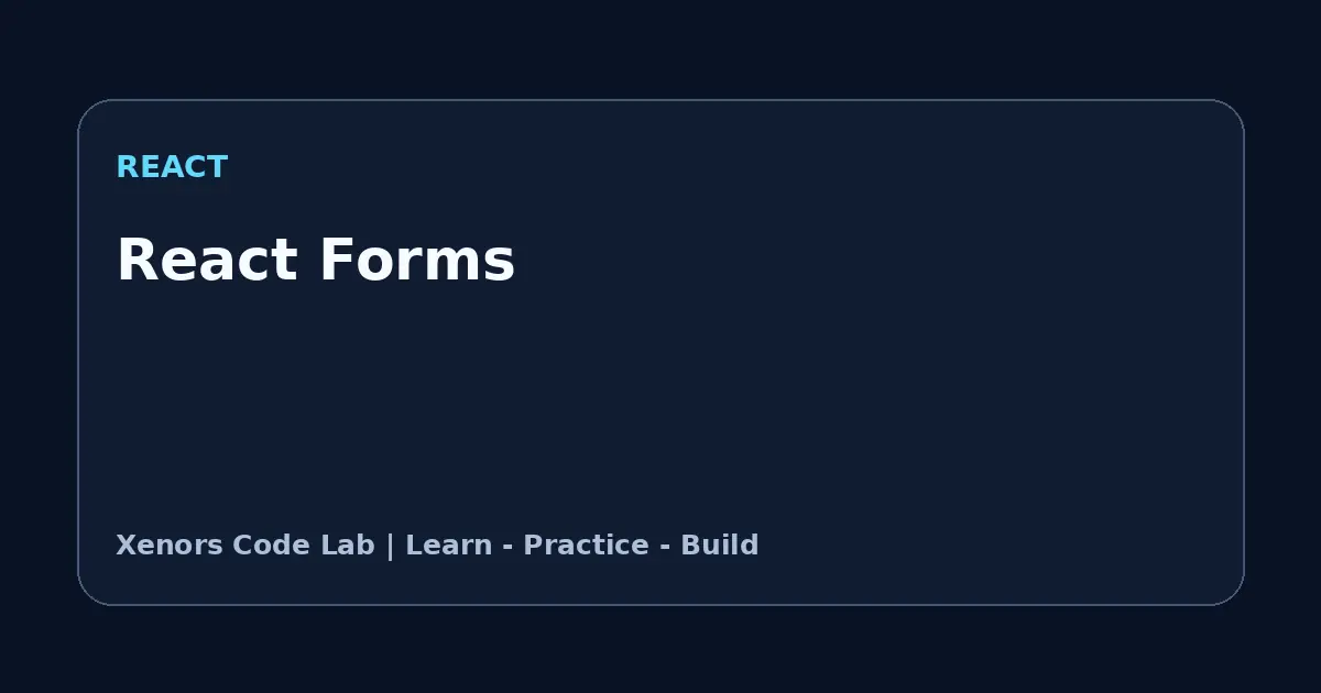 React Forms tutorial illustration