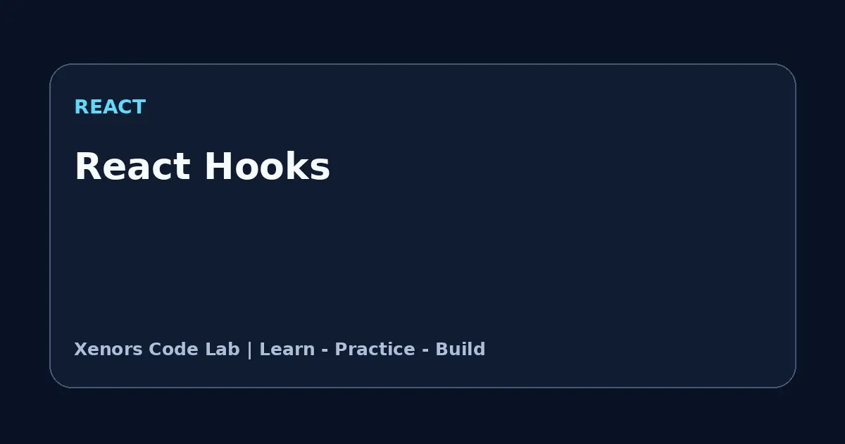 React Hooks tutorial illustration