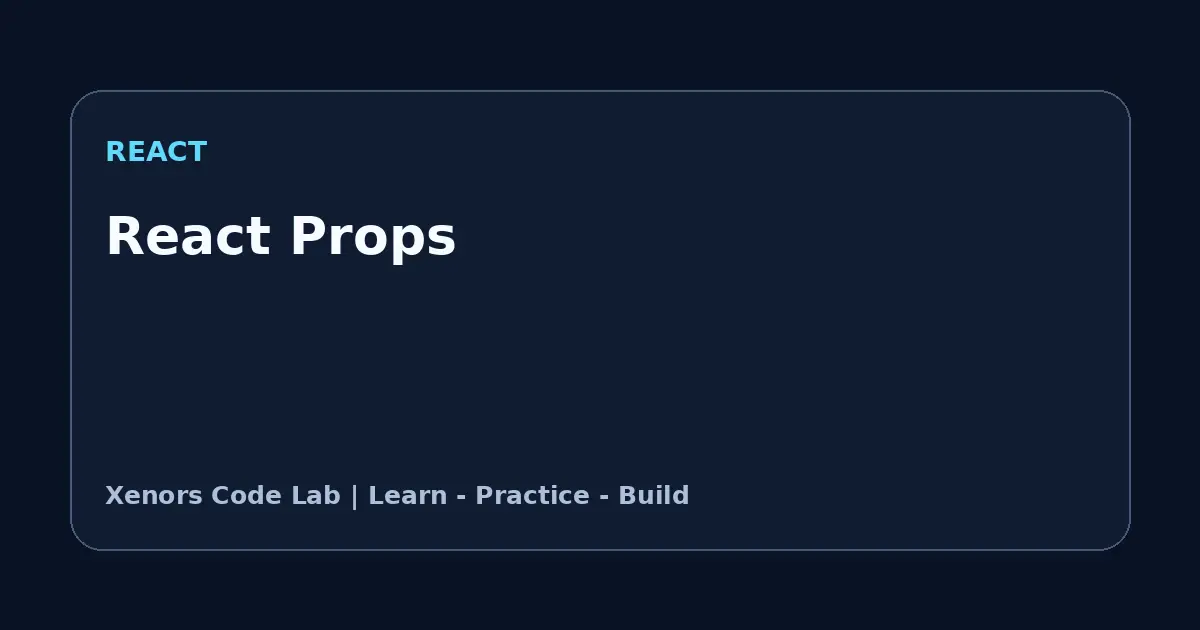 React Props tutorial illustration