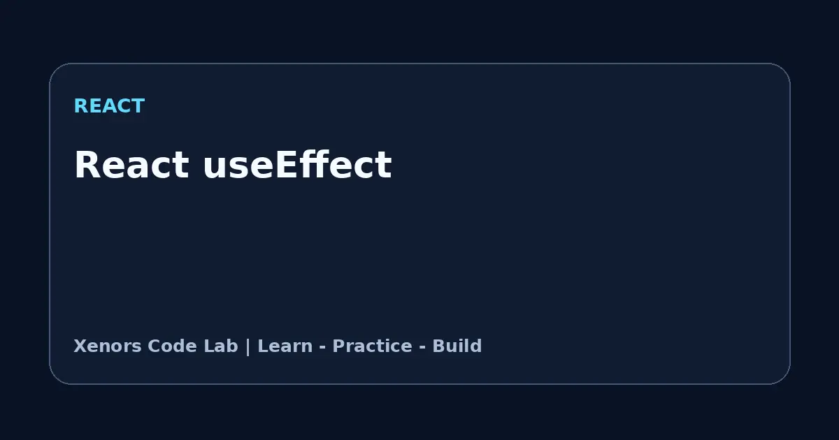 React useEffect tutorial illustration