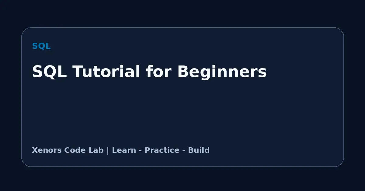 SQL Tutorial for Beginners tutorial illustration