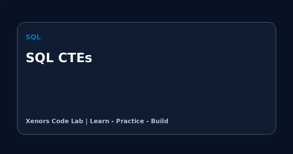 SQL CTEs tutorial illustration