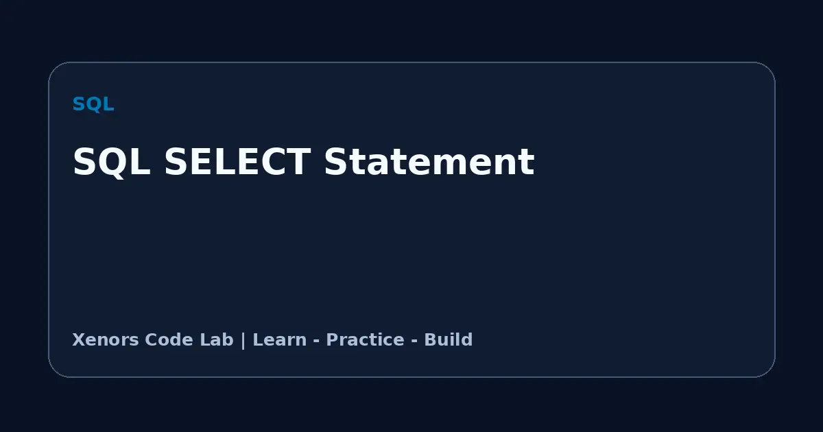 SQL SELECT Statement tutorial illustration