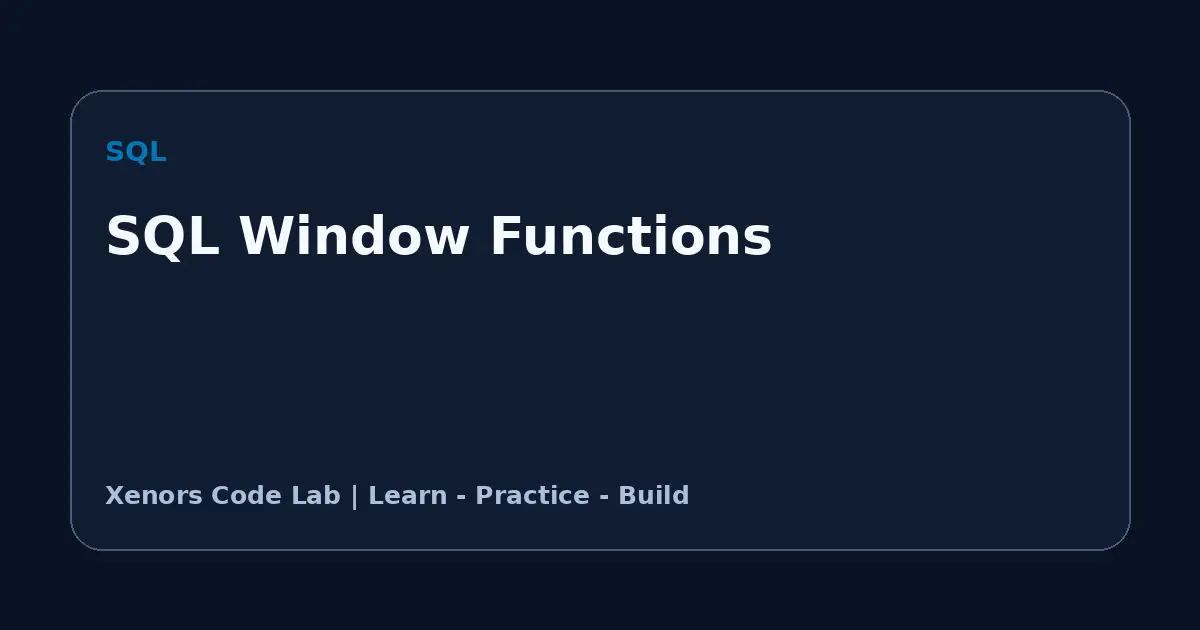 SQL Window Functions tutorial illustration