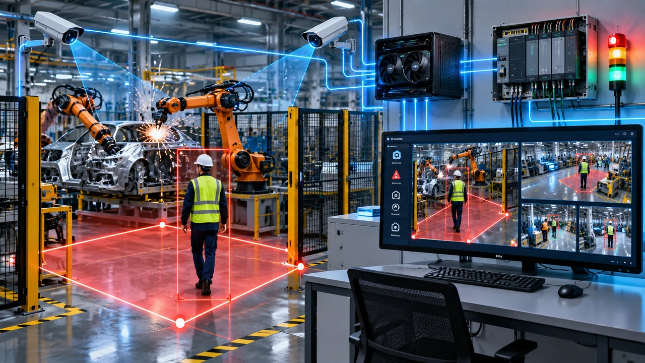 Pedestrian Detection AI System and Human Detection AI Camera for Factory Safety