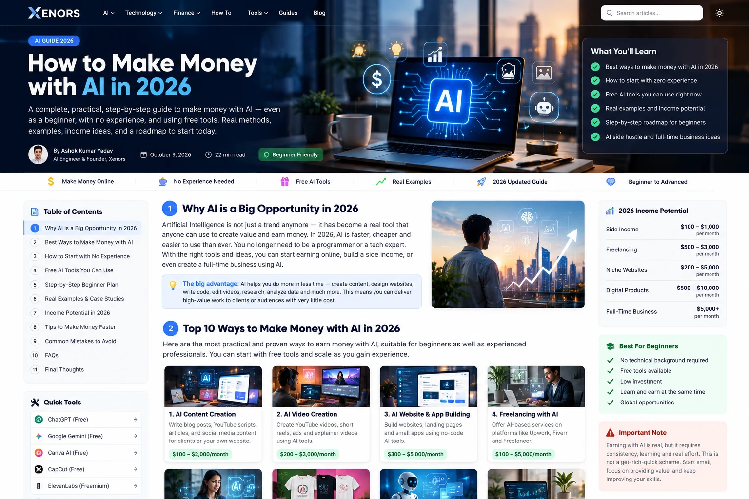30-day roadmap for beginners to start making money online with AI