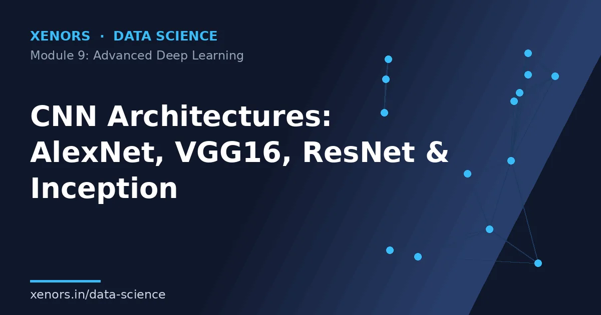 CNN Architectures: AlexNet, VGG16, ResNet & Inception