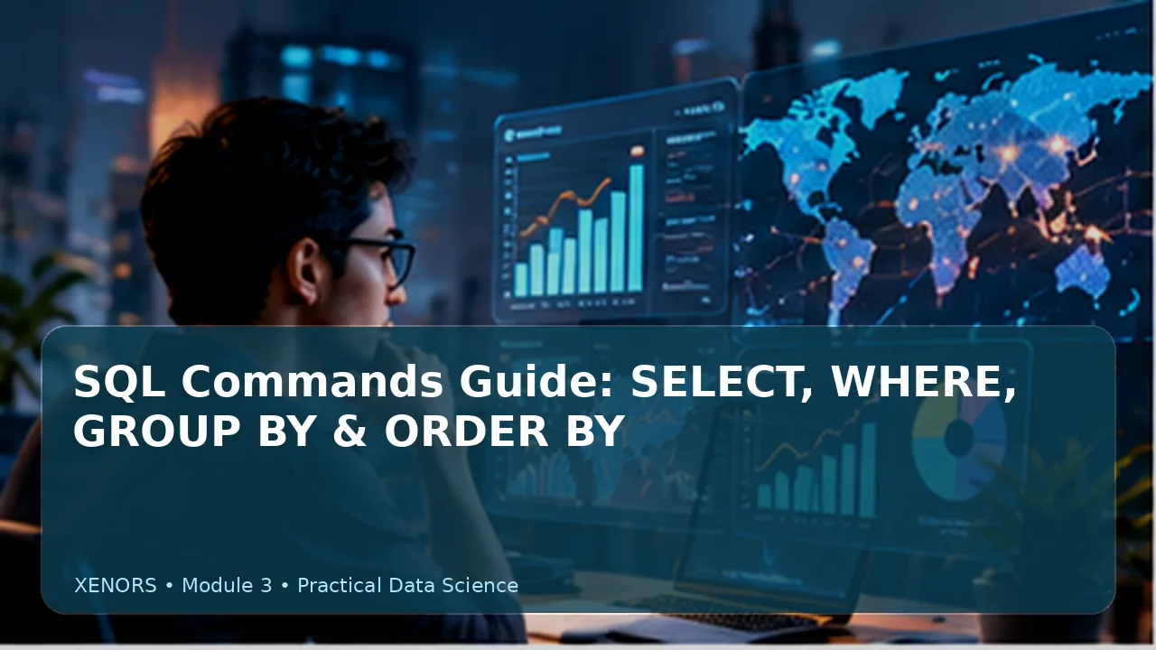 SQL Commands Guide: SELECT, WHERE, GROUP BY & ORDER BY
