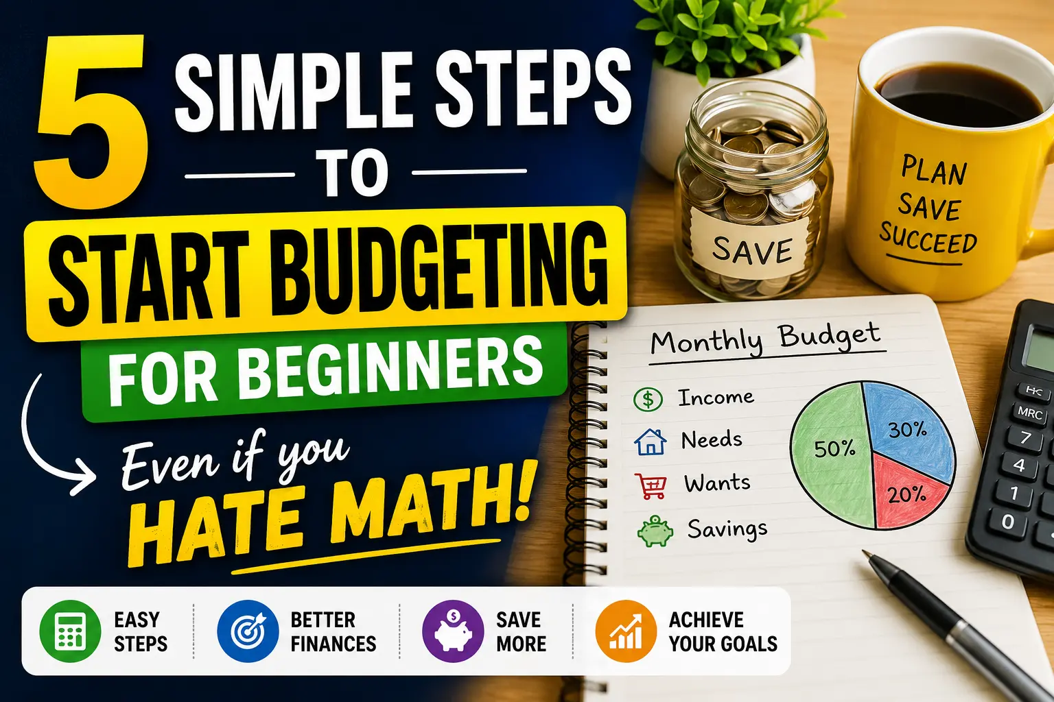 5 Simple Steps to Start Budgeting for Beginners in 2026