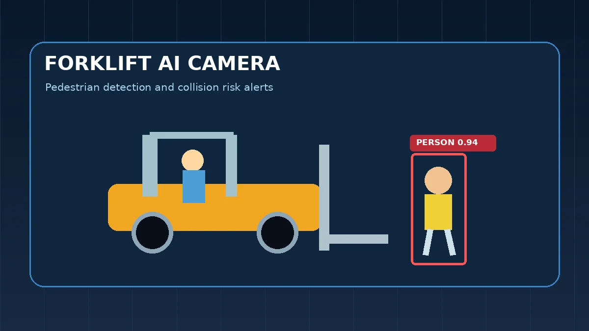 Forklift AI Camera: Pedestrian Detection, Collision Warning & Auto Stop