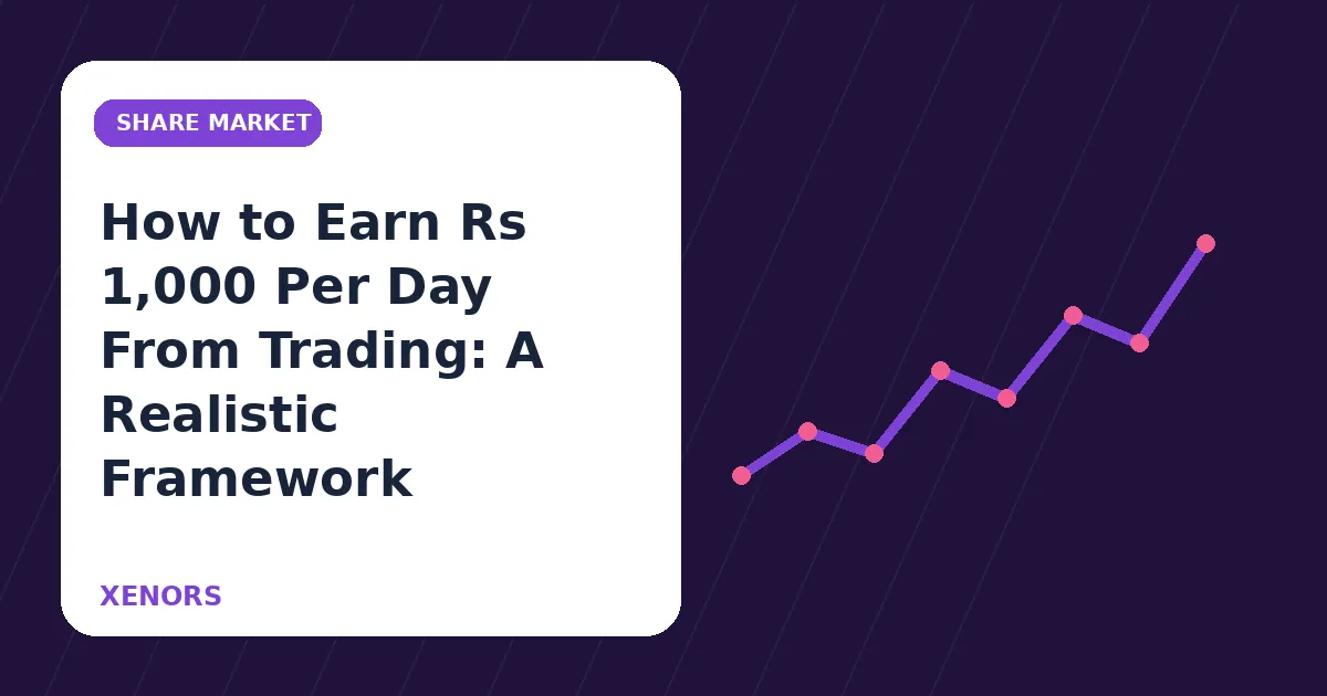 How to Earn Rs 1,000 Per Day From Trading: A Realistic Framework