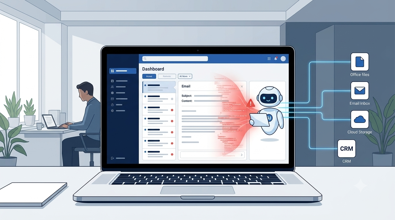 Secure workplace AI agent architecture using least privilege approvals and monitoring